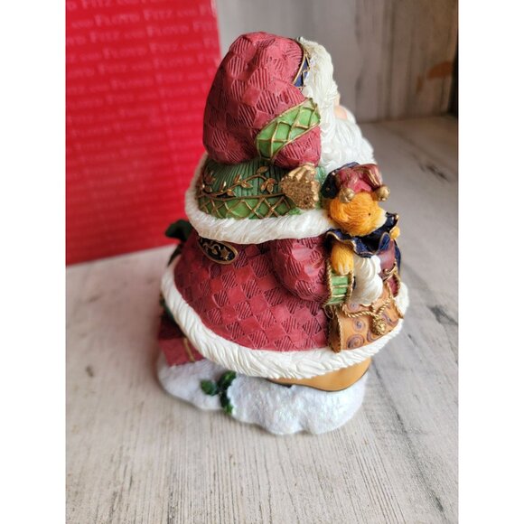 Fitz Floyd Jolly Old Saint Nicholas wind-up music Xmas figure - Picture 5 of 9